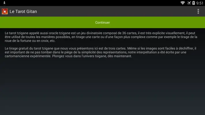 Le Tarot Gitan android App screenshot 0